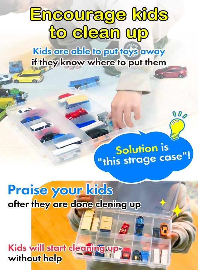 Someie Hot Wheels Tomica Car Organizers and Transparent Storage Carrying Box Max 10 cars Capacity Display case Japan made durable and safe (Box only) - Image 3